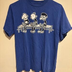Kids Blue Cartoon Graphic Tee
